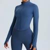New Yoga Clothing Top Women'S Autumn/Winter Zipper Sports Coat, Waist Up For Slimming, Outdoor Running And Fitness Clothing
