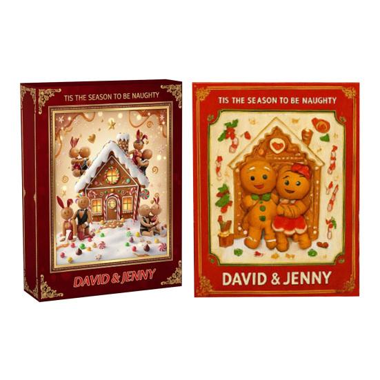 Gingerbread Couple Christmas Advent Calendar 2025 24 Day Countdown Box Acrylic Ornaments Hanging Tree