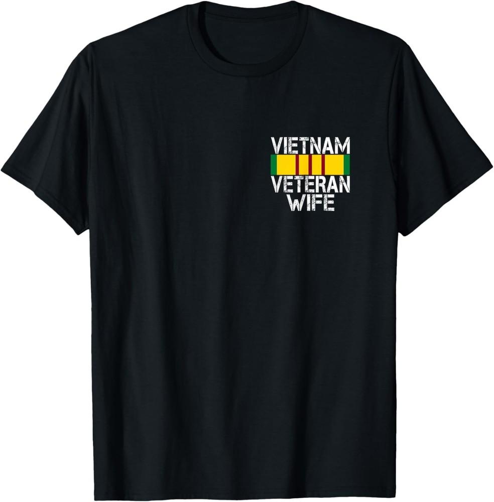 (2 Sided Print Proud Wife of a Vietnam Veteran T-Shirt Unisex T-Shirt M