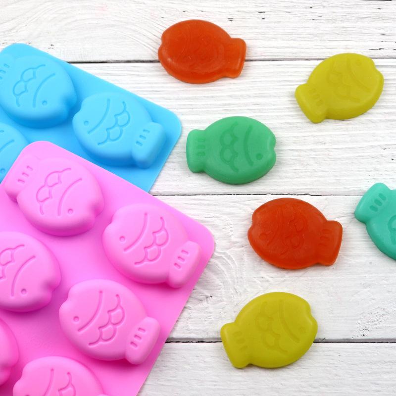 Under The Sea Chocolate Mold Carp Fish Soap Silicone Mould Marine Animal Ice Cube Tray Whale Dolphin Penguin Candy Gummy Tools