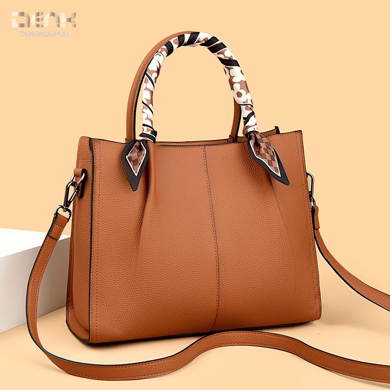 Genuine Leather Women's Bag Fashionable Large-capacity Single-shoulder Crossbody Bag Cowhide Handbag