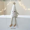 Cute Plush Christmas Tree Figurine Pendant with Stars & Striped Socks Pink,White Green Fabric Holiday Decor for Home Living Room