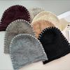 Wool hat star niche hand-stitched knitted hat women's baotou hat autumn and winter stacking hat