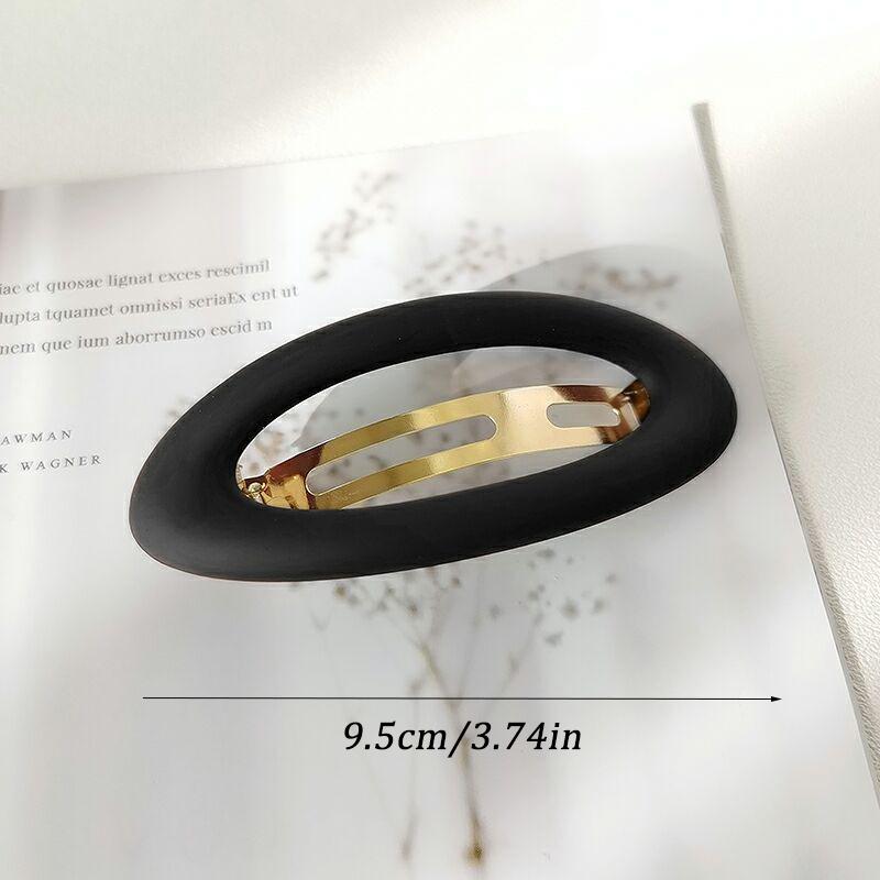 Pince à cheveux givrée de couleur unie, style simple, géométrique, givrée, pour femmes et filles, maquillage, lavage du visage