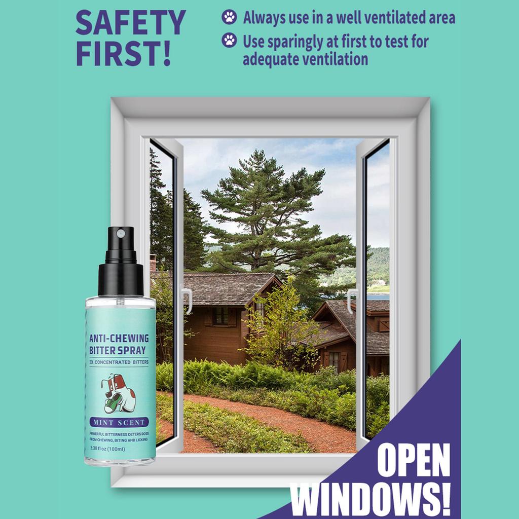 Bitter Spray For Dogs  No Chew Spray For Dogs Stop Chewing Biting And Licking Furniture  Indoor & Outdoor Use For Pet Behavior Training 100ml