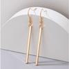 Charm Classic Gold Color Geometric Rectangle Stick Drop Dangle Earrings for Women Personality Trendy Rock Chokers Jewelry Set