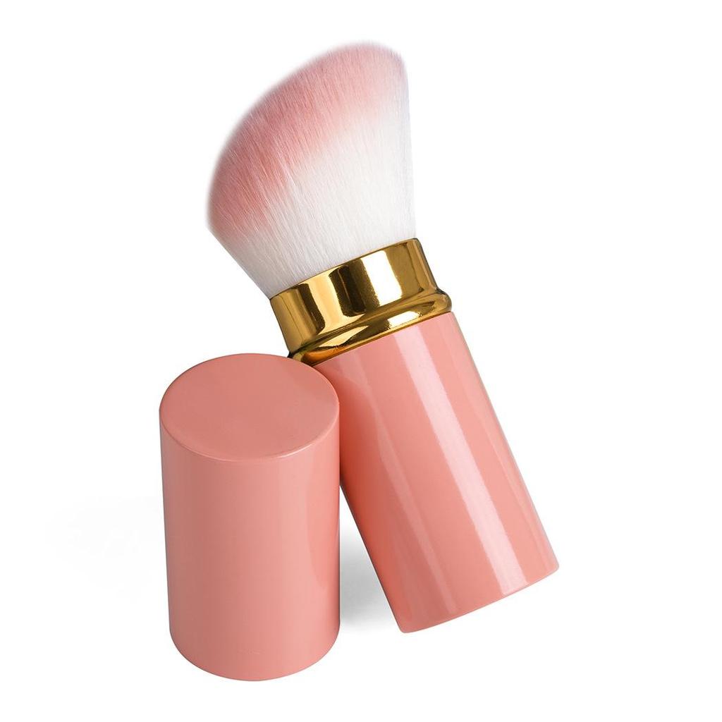 Compact Retractable Makeup Brush - Blush, Powder, Mushroom Head Tool