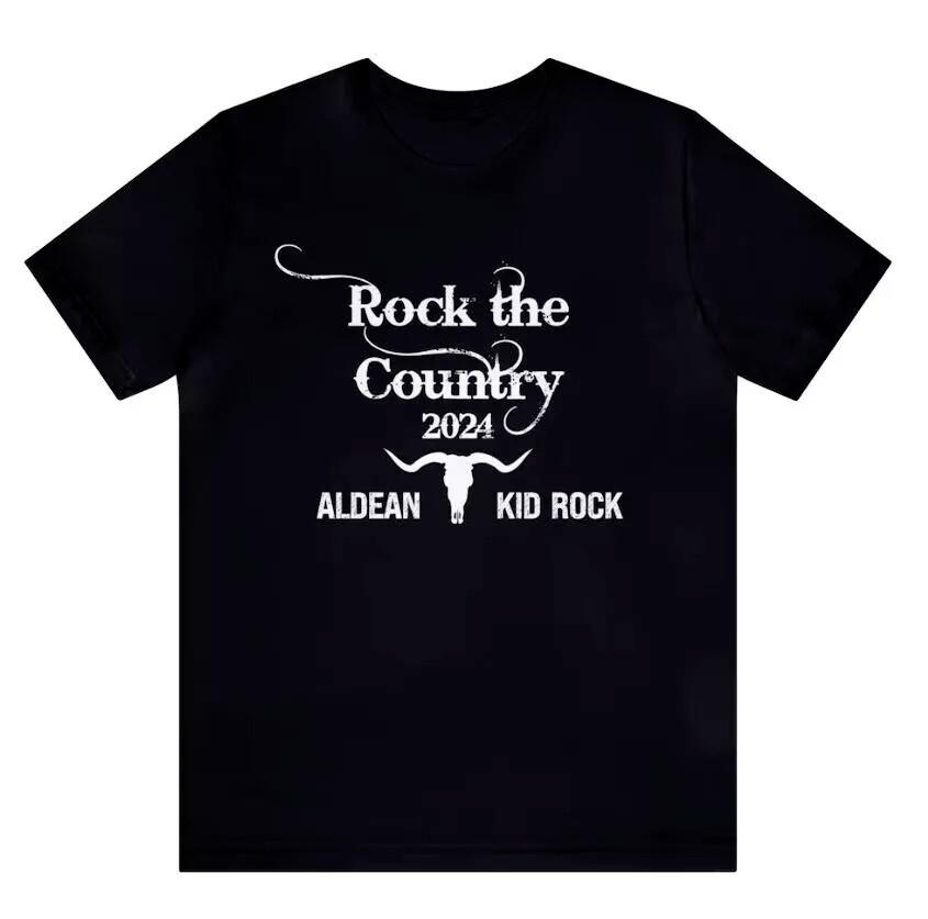 

Classic Rock the Country 2024 Concert Aldean Kid Rock T-Shirt XL
