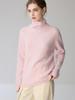 Women's Heavyweight Cable Knit Cashmere Mock Neck Sweater - Loose Pullover Base Layer for Autumn/Winter Fashion