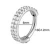 G23 Titan Piercing Doppelreihe CZ Überlegene Qualität High Segment Ringe Kleine Septum Nasenringe Ohrringe Piercing Körper Zirkon