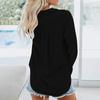 Fashion Women's Button Long Sleeve Lapel Pocket Top Shirt Blouses