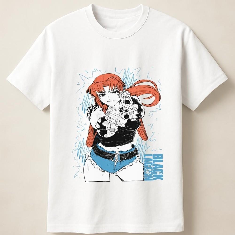 Revy Black Lagoon Holding Dual Pistols Street Look Unisex T Shirt Unisex T-Shirt