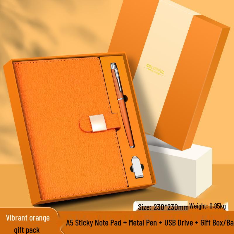 Customized Logo Laptop Gift Set: Thickened Notebook with Clasp, Perfect for Business Office Culture Gifts