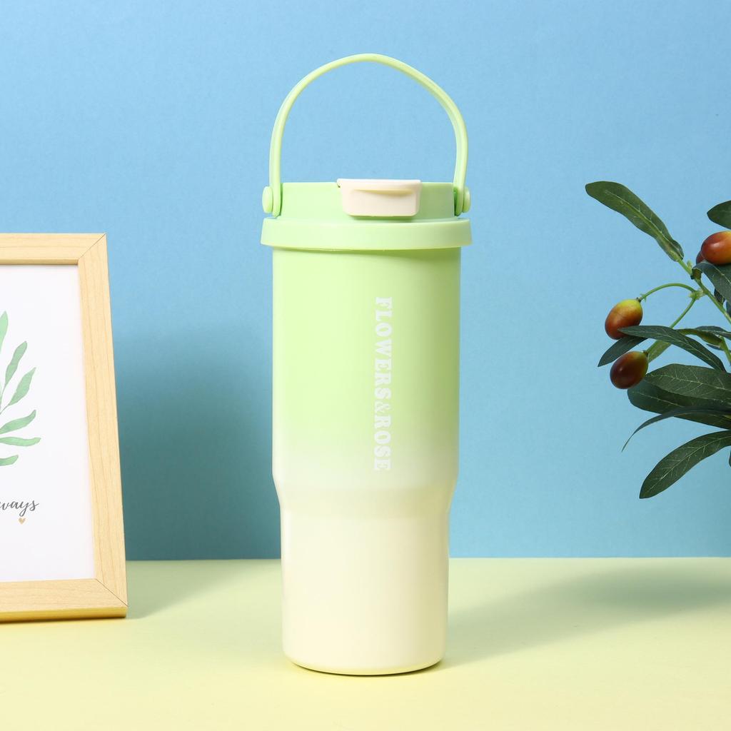 Stylish 316 Stainless Steel Insulated Cup - Portable Sports Water Bottle & Dual-Drink Straw for Outdoor Use