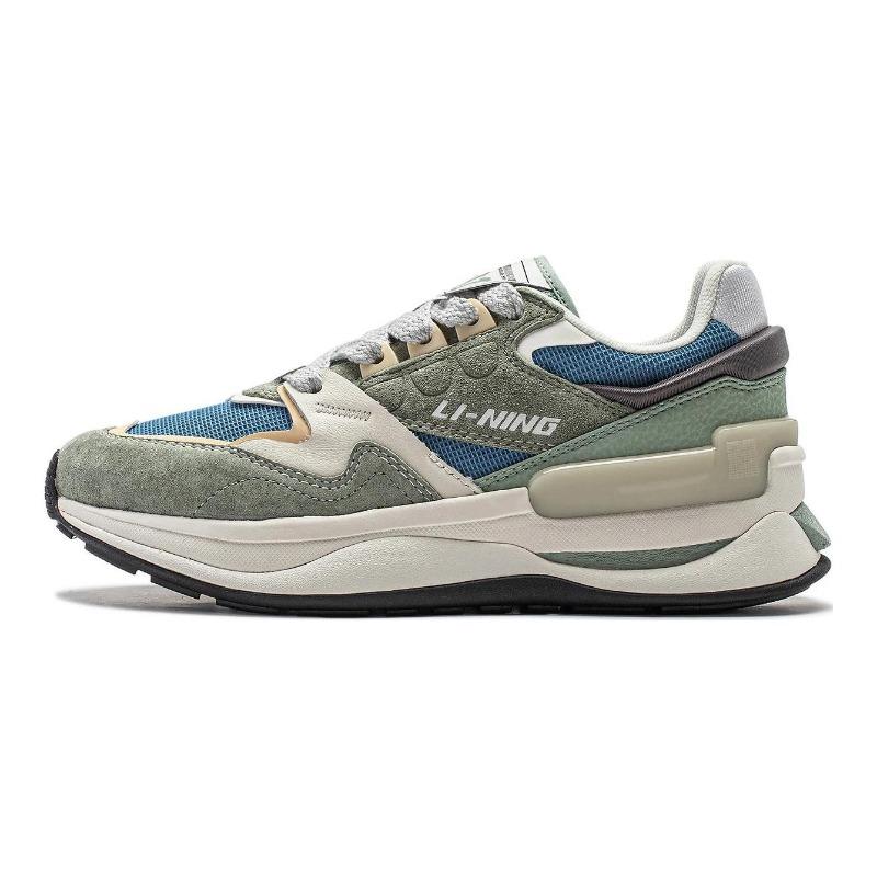 Li-Ning Women s Low Top Lifestyle Shoes Green Blue White AGCU062-3 37