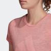 Adidas Comfortable Versatile Round Neck Short Sleeve T-Shirt Women Tops Pink FL4196
