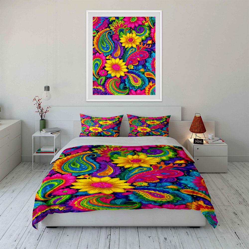 Paisley and Floral Pattern. Bedding Sets Duvet Cover Sets Duvet Covers Pillowcases(1 * Duvet Cover 2 * Pillowcases Without Duvet Insert)