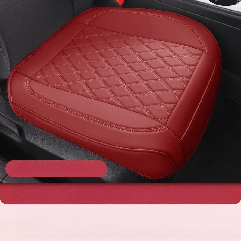 1PCS Nappa Leather Car Seat Cover Anti-Slip and Full Wrap Driver Car Seat Protector Mat Front Bottom Car Seat Cushion Cover
