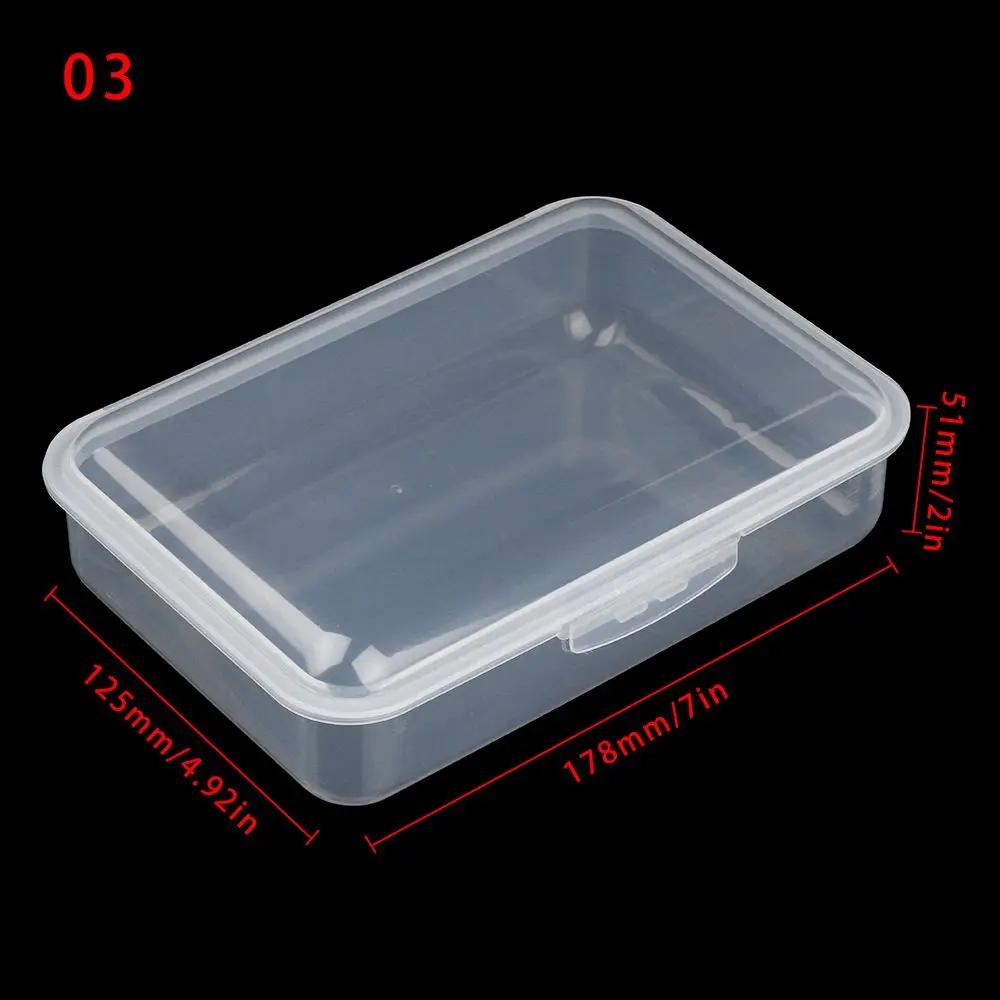 New Mini Plastic Box Rectangular Box Translucent Box Packing Box Storage Box Dustproof Durable Jewelry Storage Case Container