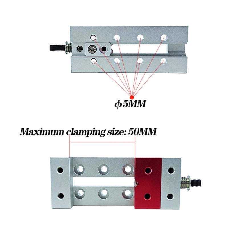 Benches Vice Clamp Aluminum Flat Clamp Small Drill Press Clamp Vice Press Machine Vise Fixing Tool Drill Easy to Use