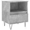 Bedside Table - Maison Exclusive - Concrete Grey - Engineered Wood - 1 Drawer and 1 Compartment