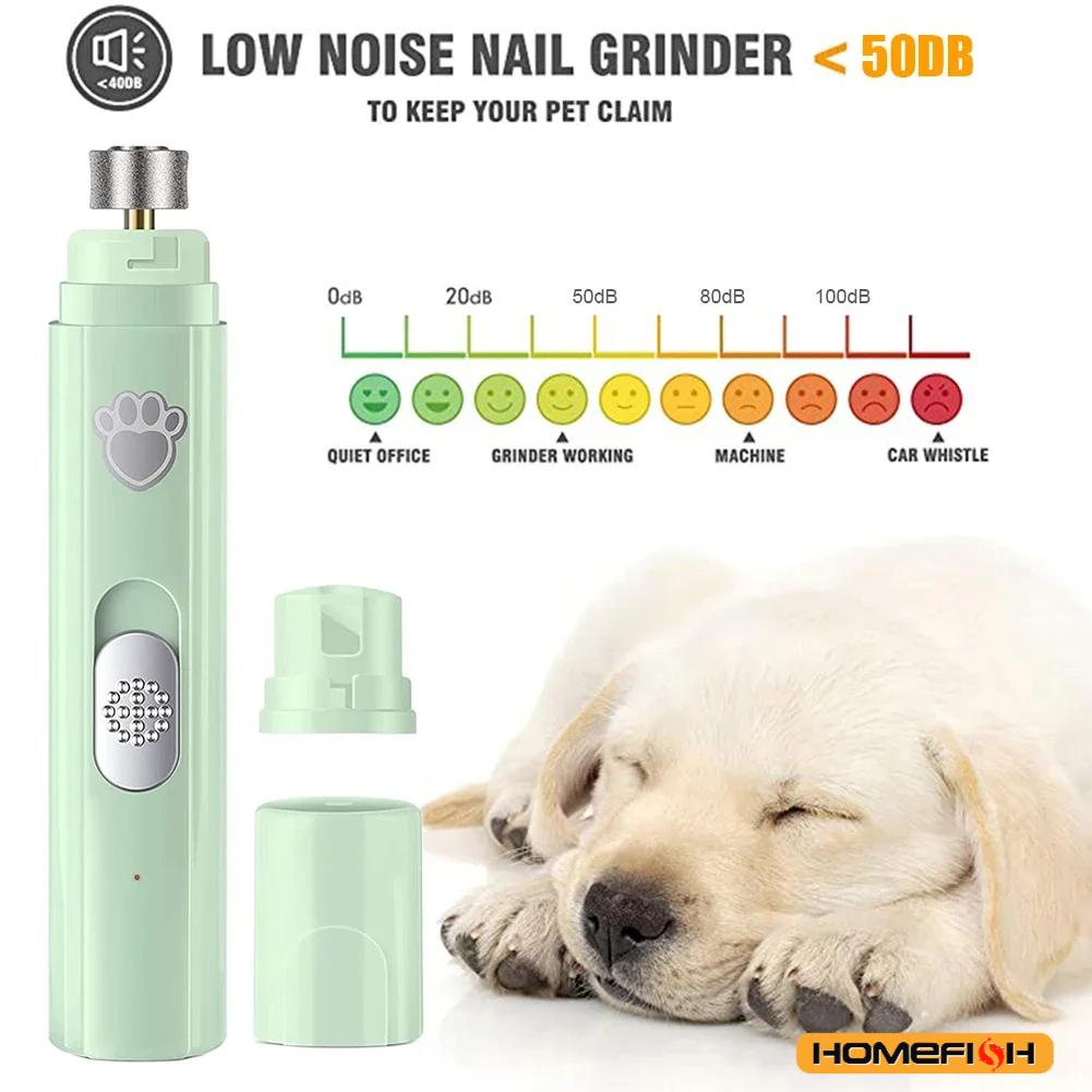 Electric Dog Nail Grinder Pet Nail Clipper USB Rechargeable Pet Nail Trimmers Painless with Polisher Wheel for Small/Large Pets
