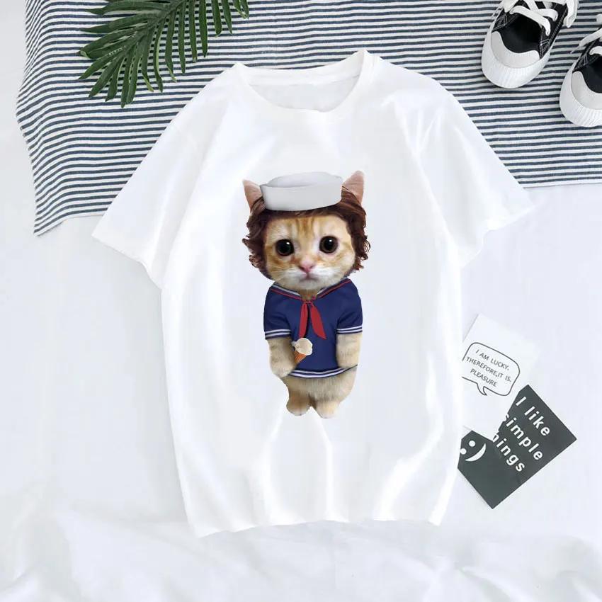 El Gato Meme Sad Crying Cat Munchkin Kitty Meme Print T Shirt Male  T-shirts Men Oversized Tees Harajuku Streetwear
