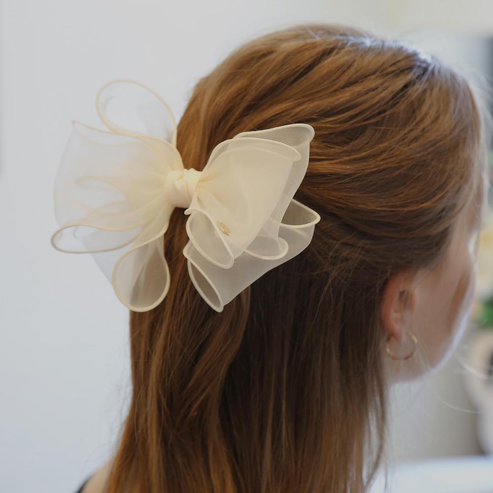 Dieuamour Handmade Double Ribbon Hairpin 3 Colors