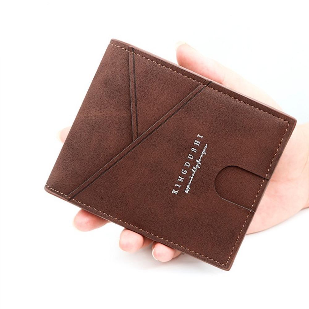 Vintage Men's Short Wallet Multi-position Leather Coin Pocket Fashion PU Card Bag  Male