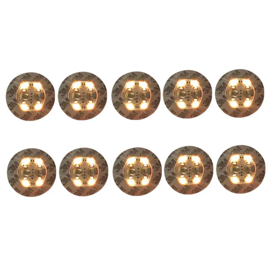 1-40PCS Battery Powered LED Coaster 3 Modes with Wine Glass Mat Cup Pad Sticker Bottle Drinking Club Bar Party Decor Night Light