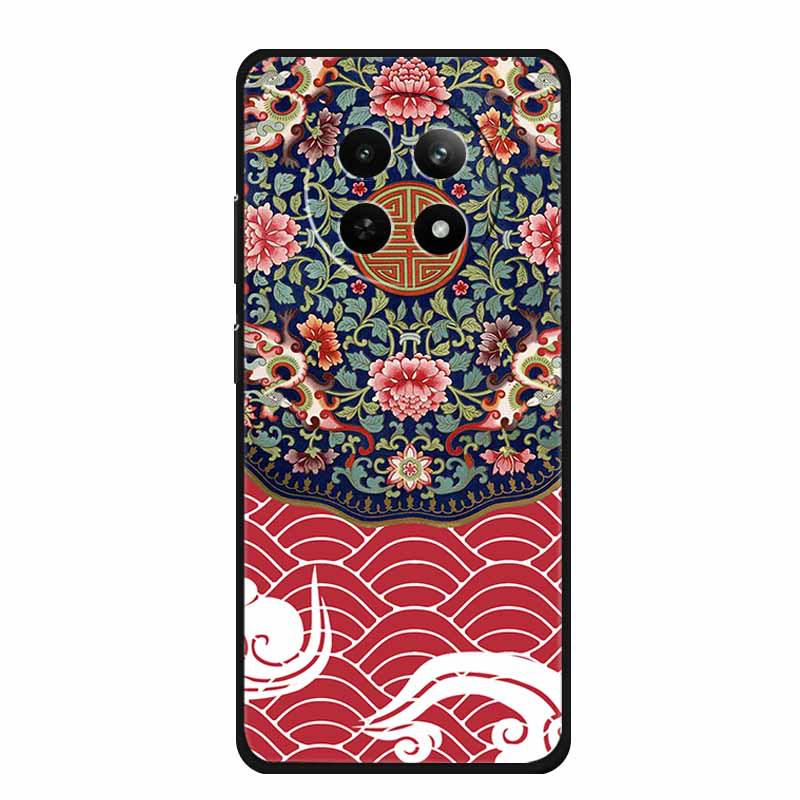 Embossed Textured Colored Soft Case for Realme 12 5G Phone