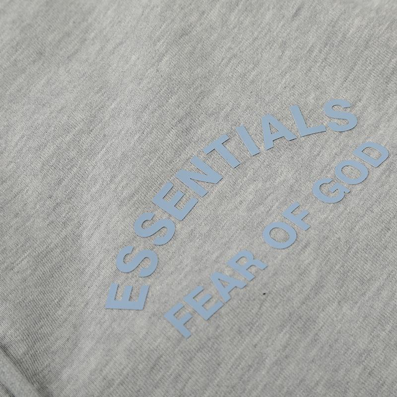 Fear of God Pantaloncini da ginnastica Essentials con stampa di lettere curve Unisex Oversize Cotone Coulisse Vita Elastica Streetwear Casual Sportivi Pantaloncini al Ginocchio