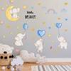 Neue Cartoon Baby Elefant Ballon Regenbogen Wand Aufkleber Kinderzimmer Wohnzimmer Schlafzimmer Hintergrund Dekorative Wand Papier
