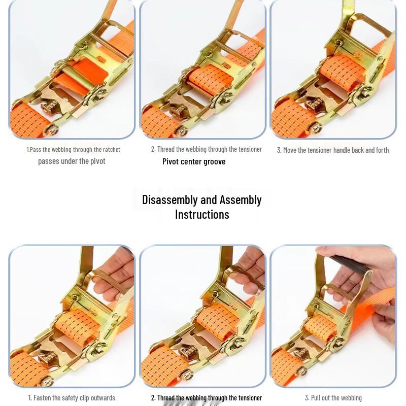 HEUCASSIOR Ratchet Tie Down Strap