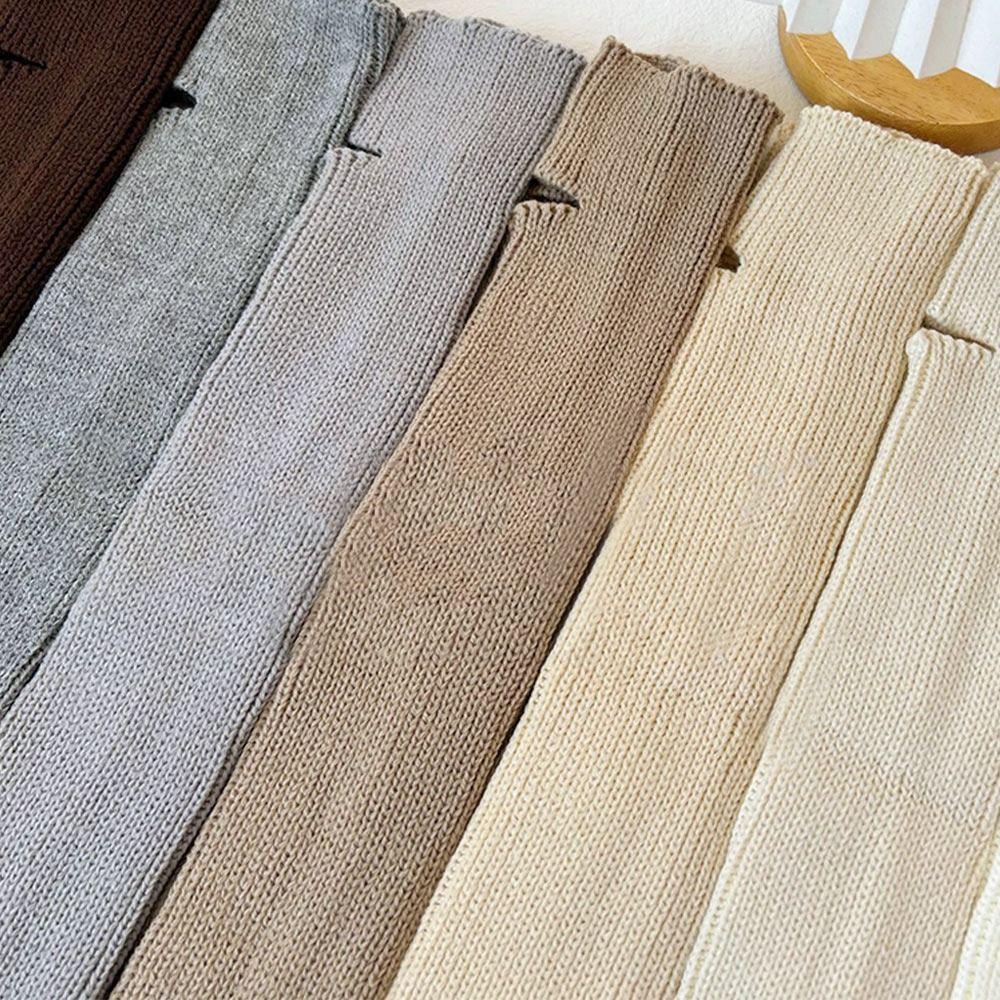 1 Paar warme, gestrickte Winter-Beinstulpen, lange fußlose Socken, Leggings, Kniestrümpfe
