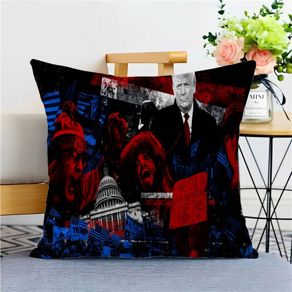 2025 Donald T-Trump Poszewka na poduszkę Dekoracja domu Sofa do salonu Dostosowana