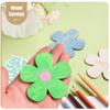 60pcs Flower Shape Unfinished Wooden Cutouts Blank Discs Blank Wood Slices  DIY Crafts