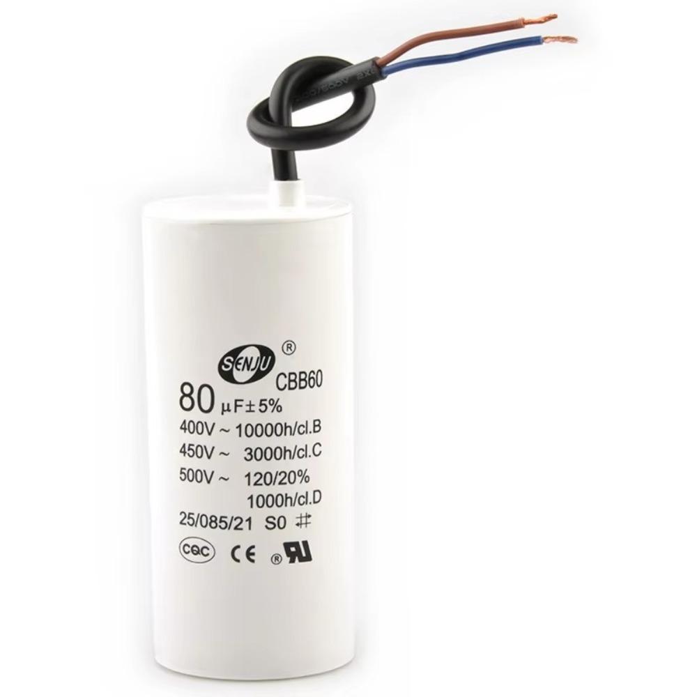 Capacitor de Partida para Motor 450V Capacitor Redondo para Bomba d'Água Capacitor Confiável para Máquina de Lavar