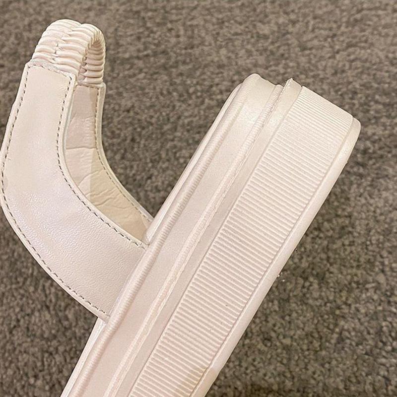 Flower Sandals Female Summer All-match Thick Bottom Korean System Slope with Flat Bottom Roman Shoes