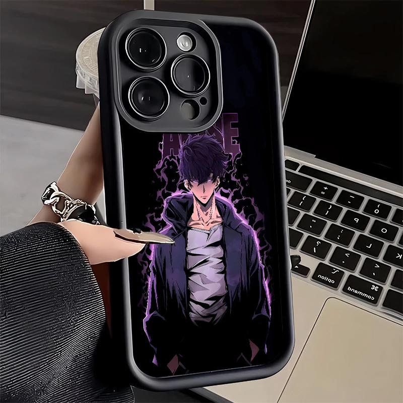 Phone Case for iPhone 17 Air 16E 15 16 Pro Max S-Solos L-Levelings Anime Cover 14 Plus 13 12 Mini Soft Shell Silicone Fundas