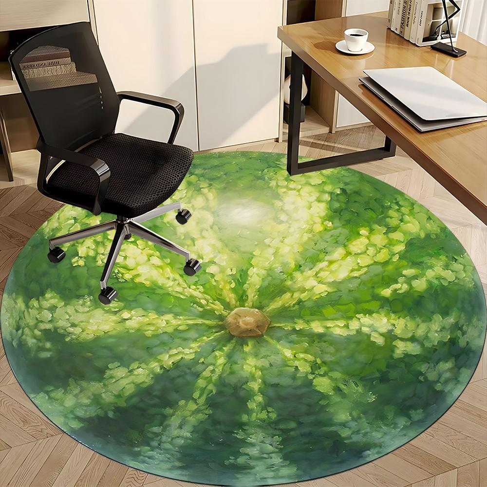 1pc Watermelon Chair Carpet for Office Non-Slip, Machine Washable Rug for Office, Room - Holiday Decor, Machine Made Yy251016144
