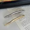 Hot 11cm Hairpin Women Metal Golden Strip Long Barrettes Hair Clips Vintage Hairpins Automatic Smooth Spring Clip Hairgrip