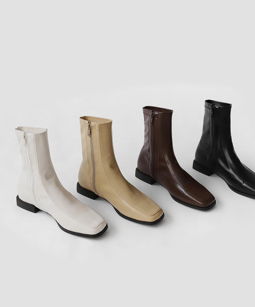 Sappun Laurenti Square Sock Ankle Boots Ver.2 (2Cm) (B Type)