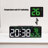 Modern LED Desk Clock With USB Charging Port And Multiple Alarm Setting Adjustable Brightness Digital Alarm Clock