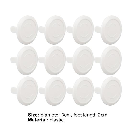 12Pcs Anti Electric Shock Outlet Plugs Covers Insulated Plastic Baby Protection Electrical Outlet Cover for Children