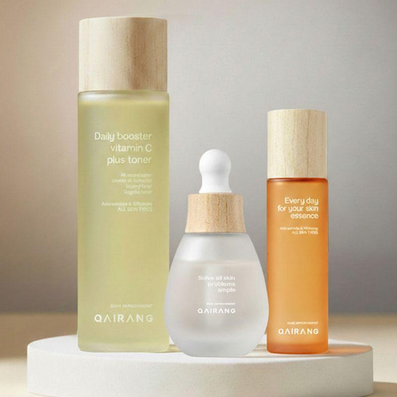 QAIRANG 3-piece set (Vitamin C Toner 130ml + Barrier Strengthening Ampoule 30ml + Anti-aging Essence 50ml)