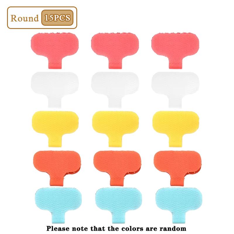 5-100PCS Cable Label Magic Tape Writable ColoredCable Identification Strap Self AdhesiveWire Management Classification Organizer