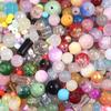 50g 3-12mm Mixed Size Glass Beads Colorful Loose Spacer Bead For Jewelry Making DIY Bracelet Necklace Phone Keychain Accessories