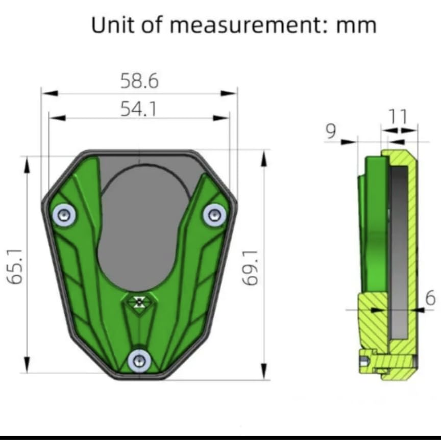 GOLDFAUST Z900RS Z900RS (All Years) NINJA250 NINJA650 (Compatible Year Unknown) Side Stand End Side