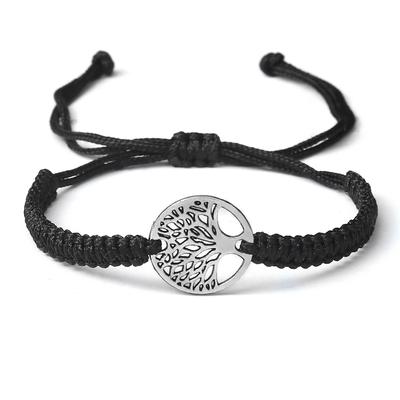 Handmade Braid Rope Bracelets Tree of Life Adjustable Wrist Bangle for Women Men Friendship Gift Jewelry